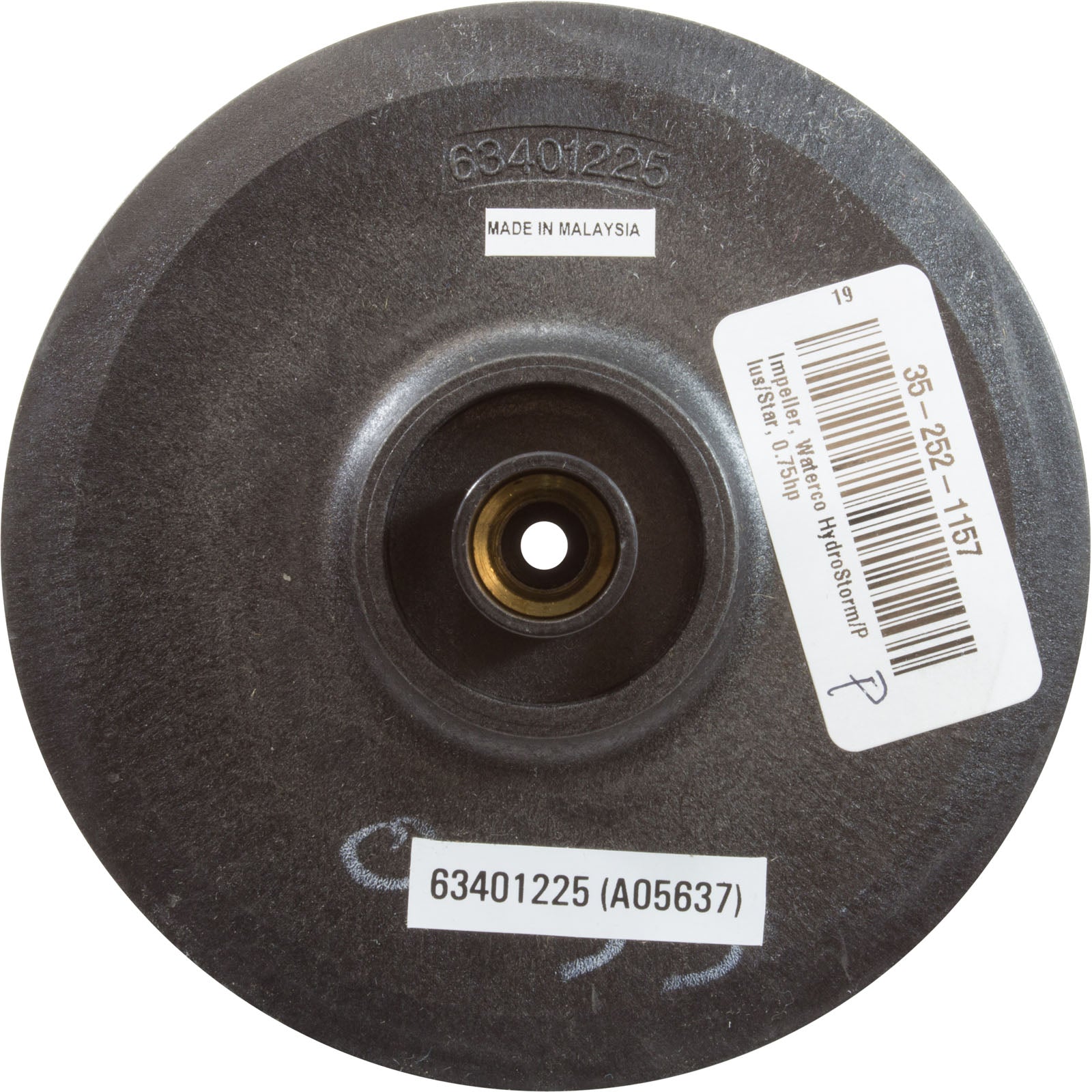 WATERCO Waterco 63401225 Impeller 0.75 HP Replacement Part