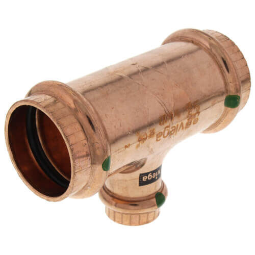VIEGA Viega 20713 ProPress Zero Lead Copper XL-C Tee with 4-Inch by 4-Inch by 2-Inch P x P x P