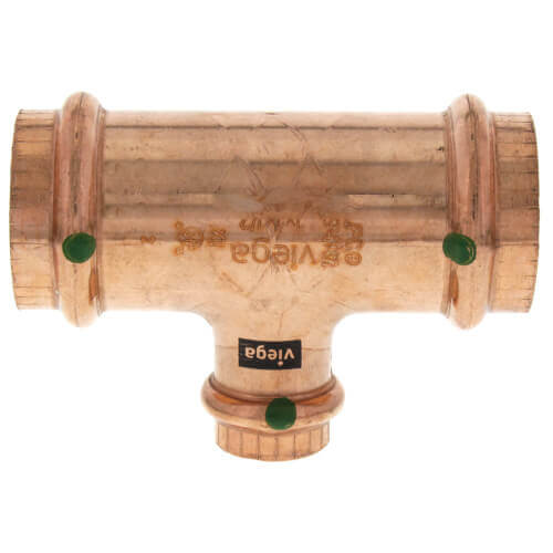 VIEGA Viega 20713 ProPress Zero Lead Copper XL-C Tee with 4-Inch by 4-Inch by 2-Inch P x P x P
