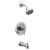 MOEN Moen T2903EP Gibson Chrome Pressure Balancing Eco-Performance Modern Bathroom Tub and Shower Trim