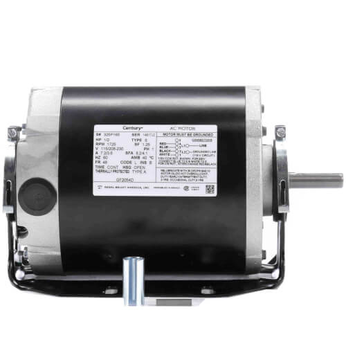 CENTURY MOTORS Century GF2054D 5-5/8 Split Phase Resilient Base Sleeve Bearing Motor 1/2 HP