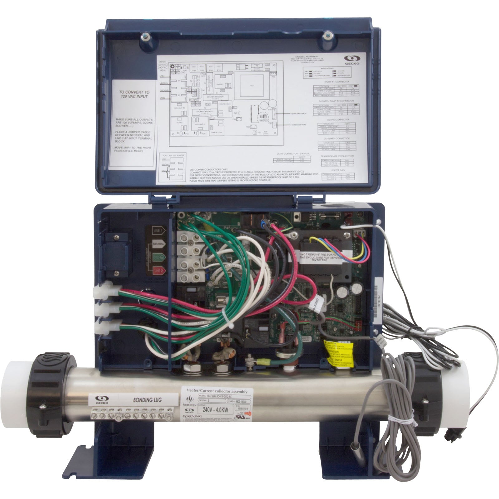 GECKO Gecko 3-72-7078 SSPA-1-P122-P212-O1-NE-LS-H4.0-AMP-PPD Spa Controller