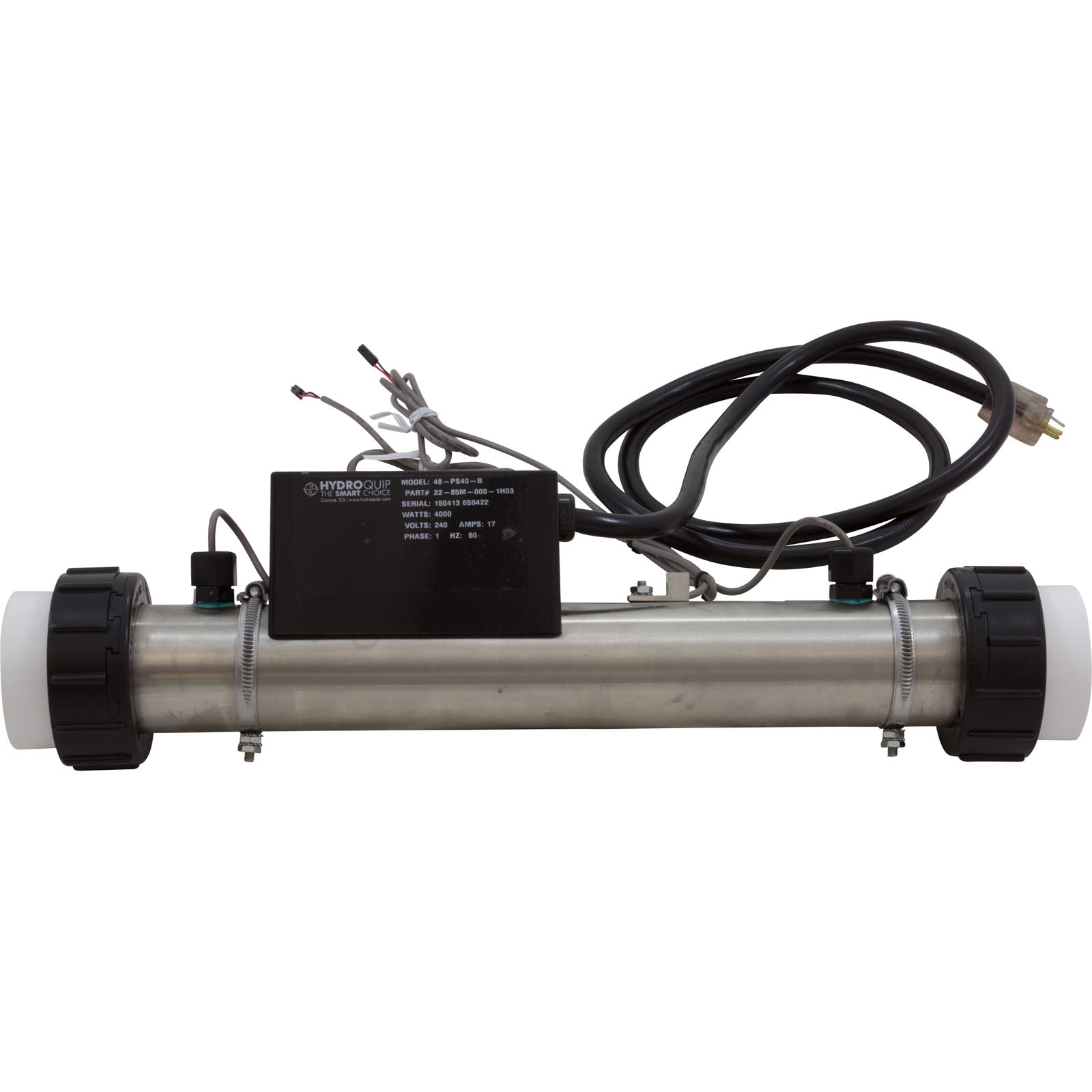 HYDROQUIP Hydro Quip 48-PS40-B Heater FloThru PS-B Series M7 15x 2 230v 4kW 60 Cord