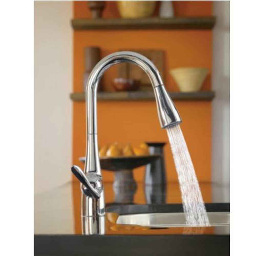 MOEN Moen 7594BL Arbor One-Handle Pulldown Kitchen Faucet Matte Black