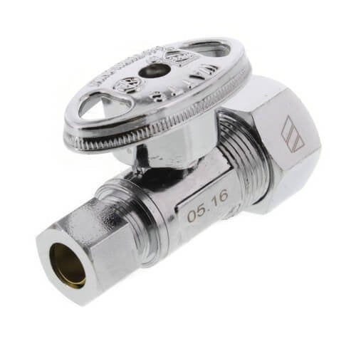 SIOUX CHIEF Sioux Chief 131-G2C1C04 KwikStop 1/2 x 3/8 in. OD Compression Quarter Turn Straight Supply Stop Valve