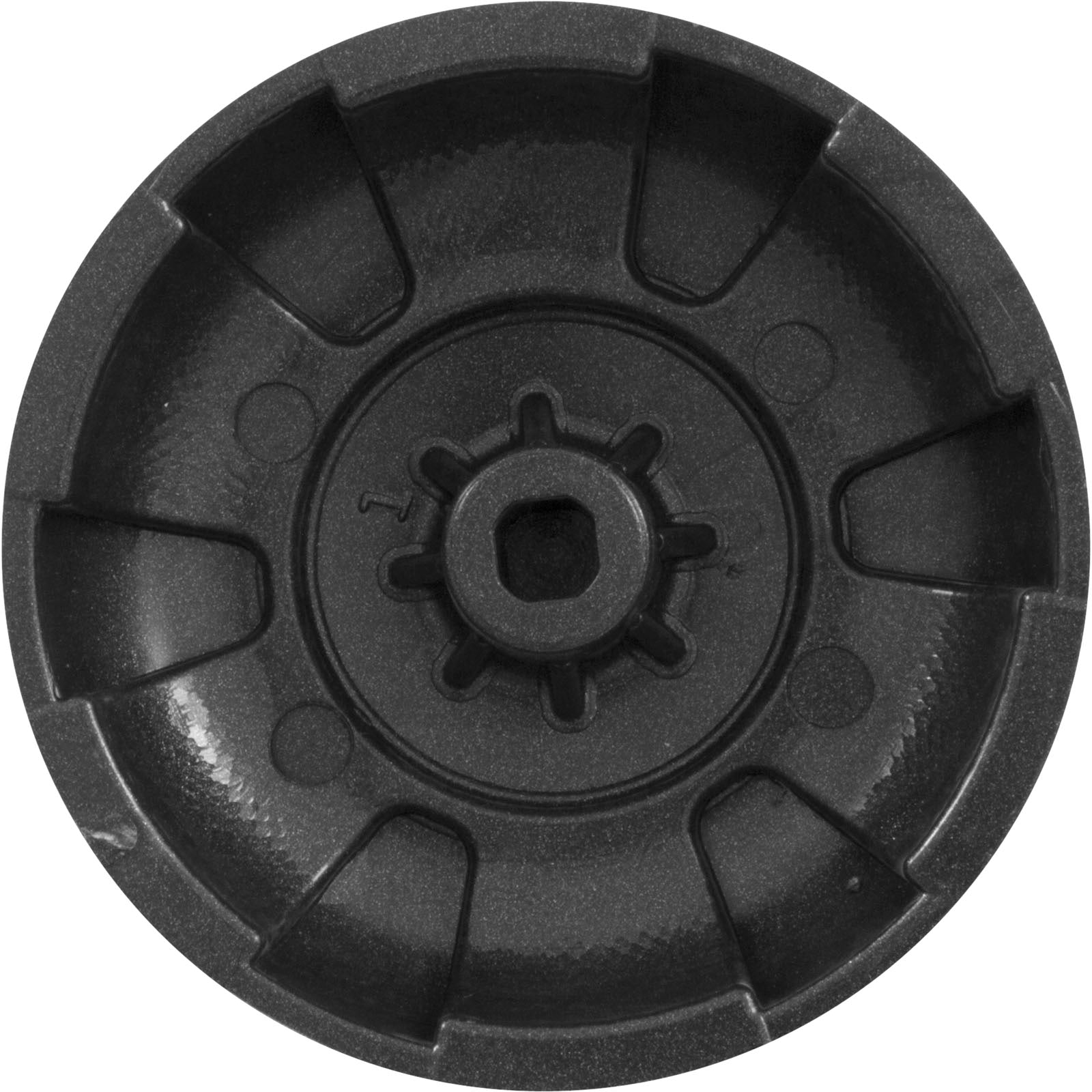WATERWAY PLASTICS Waterway 662-3611 Knob - 6 Spoke Design 1 Air Control - Blk