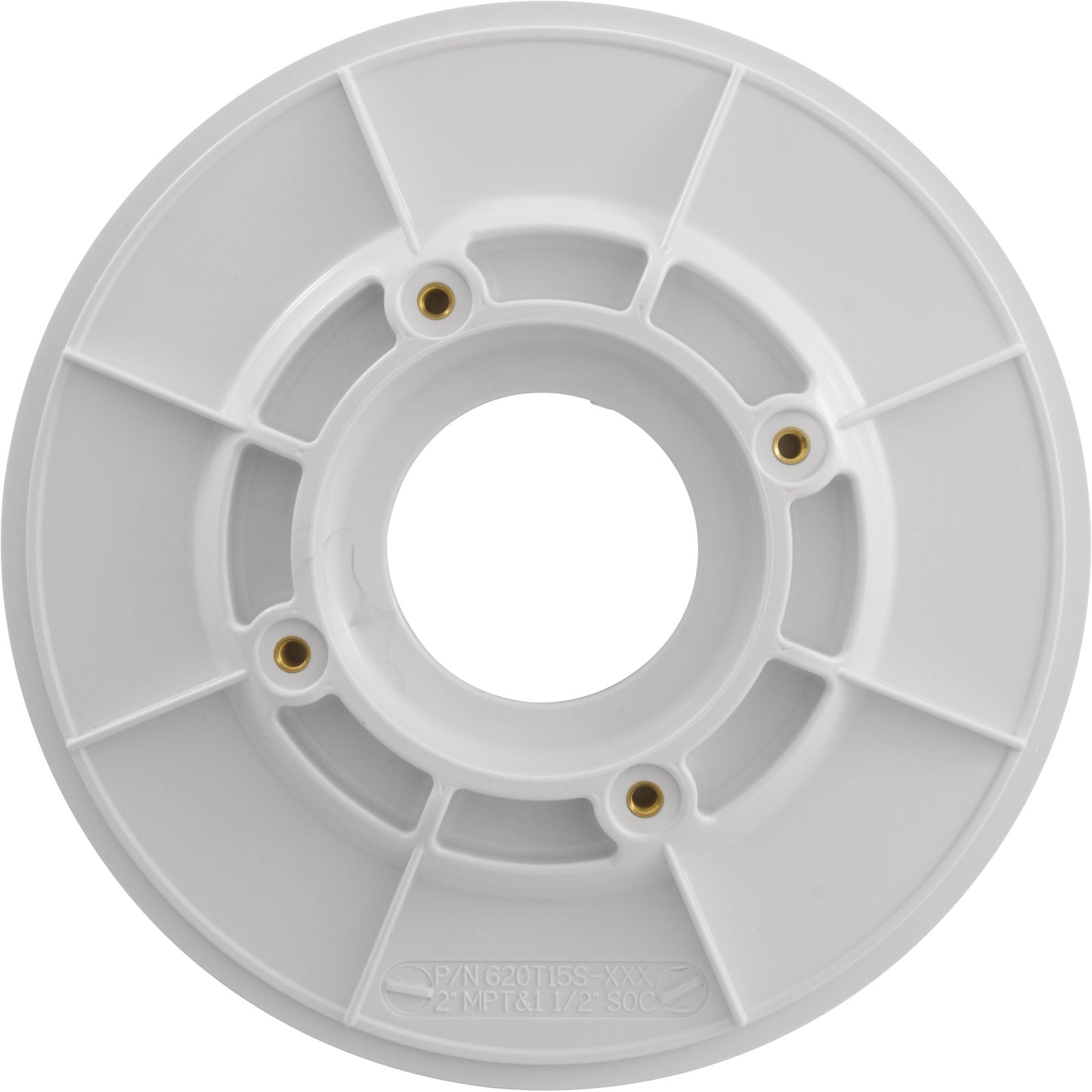 AQUASTAR POOL PRODUCTS AquaStar 620T15S101 6 Sumpless Bulkhead 2 MPT x 1.5 Slip Wall Fitting - White
