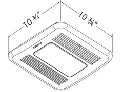 Delta Breez ITG80LED Exhaust Bath Fan with LED Light 80 CFM