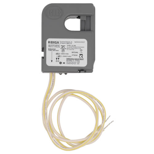 FUNCTIONAL DEVICES Functional Devices RIBXGA Current Switch, Split Core, Adjustable, 0.75-150 Amp, Wire Leads