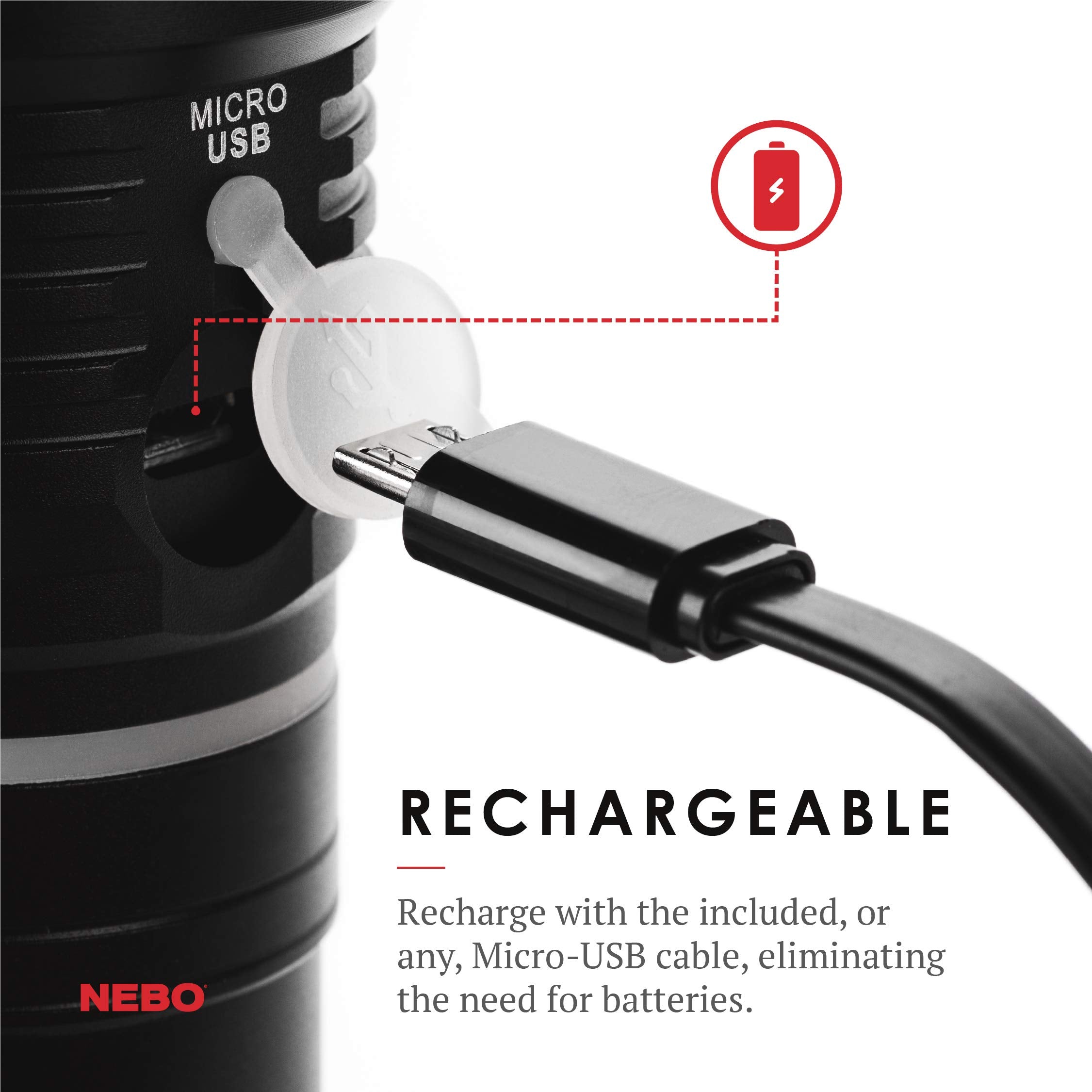 NEBO NEBO 6726 SLYDE KING FLASHLIGHT 500 LUMEN RECHARGEABLE