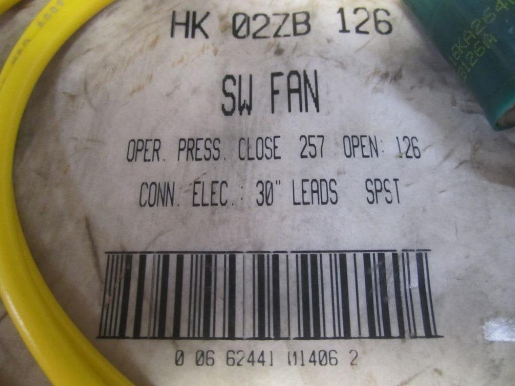 CARRIER Carrier HK02ZB126 Pressure Switch 257 CLS 126 OPN 30