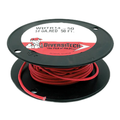 DIVERSITECH Diversitech WHTR14-50 Wire, Ht, 14G, Red, 50 Ft