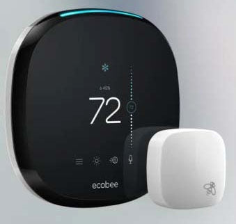 ECOBEE Ecobee ECOBEE4 Smart Thermostat 24 VAC 3.5 VA with Voice Control