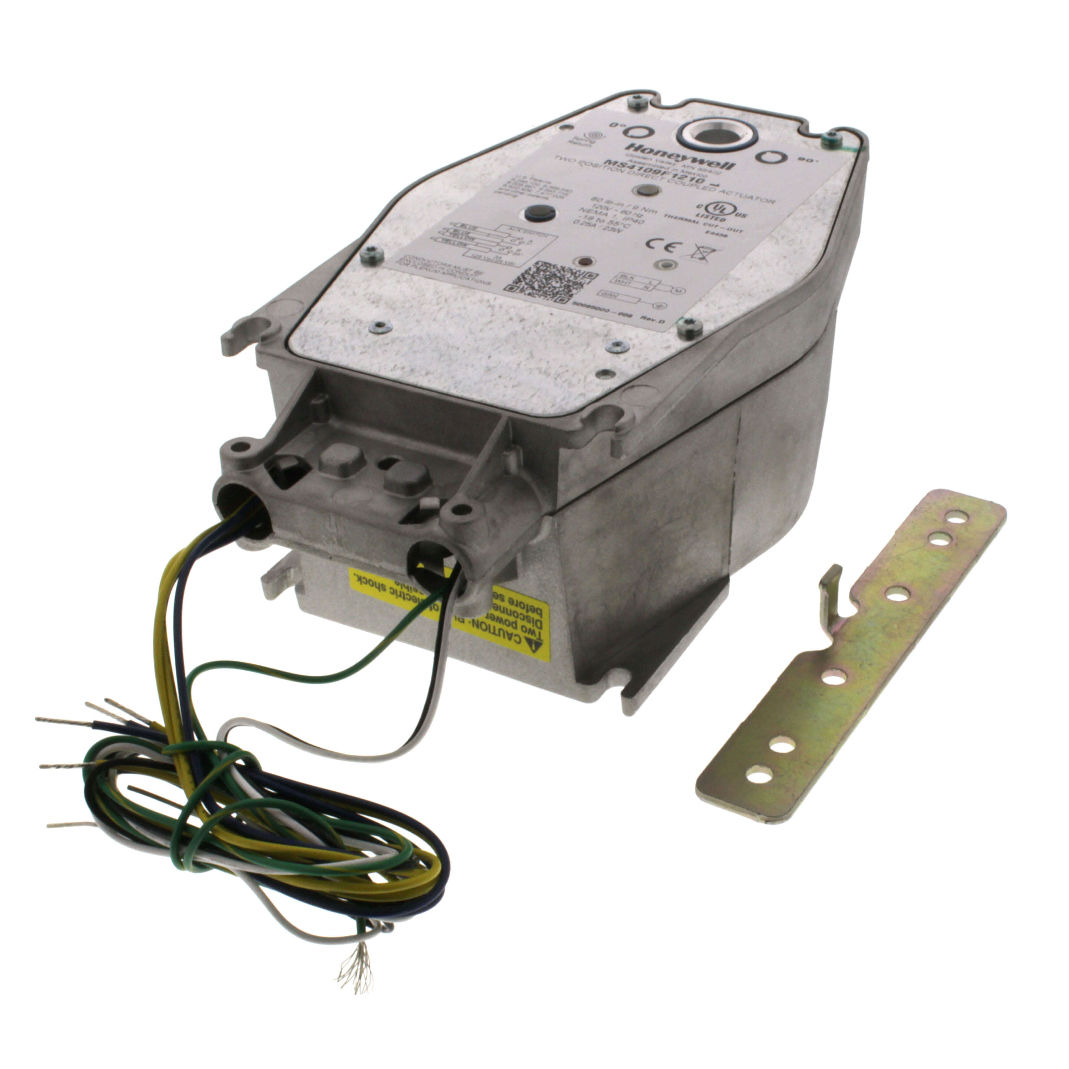 HONEYWELL Honeywell MS4109F1210 Fast-Acting, Two-Position Actuator with 80 lb-in and 2 Auxiliary Switches