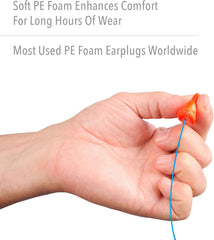 Honeywell MAX-30 Howard Leight by Maximum Corded Disposable Foam Earplugs, 100 Pairs