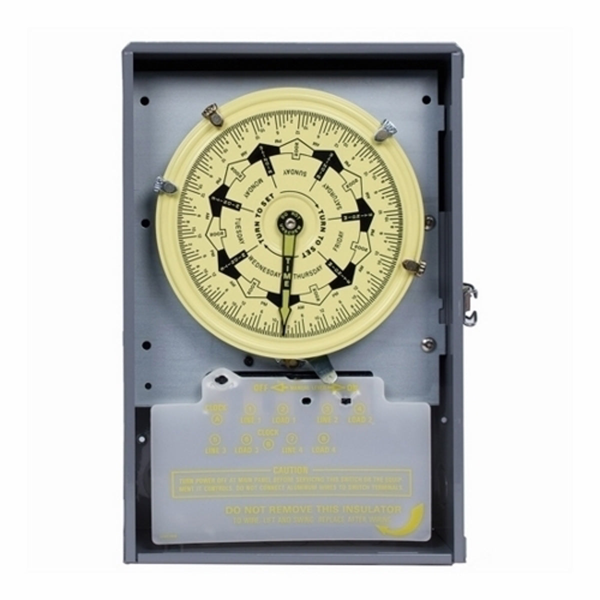 INTERMATIC Intermatic T7801BC 125-Volt 7-Day Mechanical Time Switch with Nema 1 Indoor Cover and Carryover