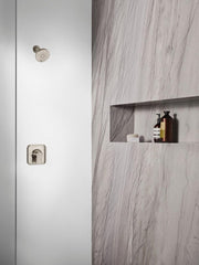 MOEN Moen T2472EPBN Genta LX Brushed Nickel Pressure Balancing Eco-Performance Modern Shower Trim with Showerhead and Shower Handle (Posi-Temp Valve Required)