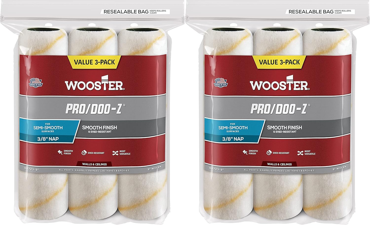 WOOSTER RR723-9 ROLLER COVERS