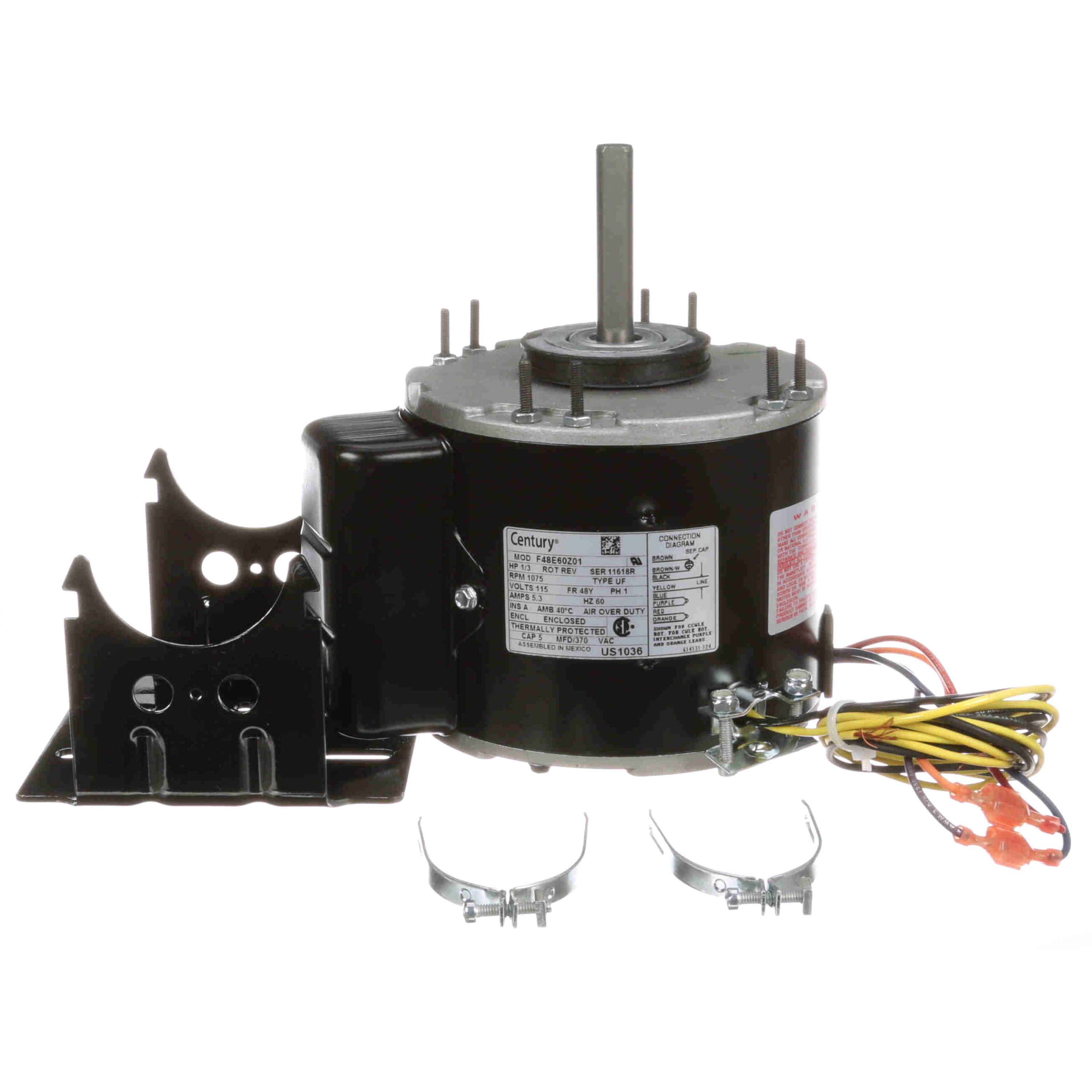 CENTURY MOTORS Century US1036 Unit Heater Motor 1/3 HP 115V 1075 RPM