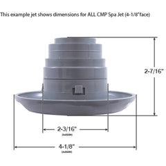 CUSTOM MOLDED PRODUCTS Custom Molded Products 23540-141-000 Jet Intl Spa Massage 4-1/8