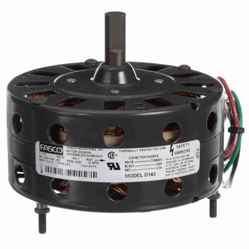 GENTEQ MOTORS Fasco D143 Ventilator and Unit Heater Motor 1/30-1/40 HP 115 Volts 1050 RPM