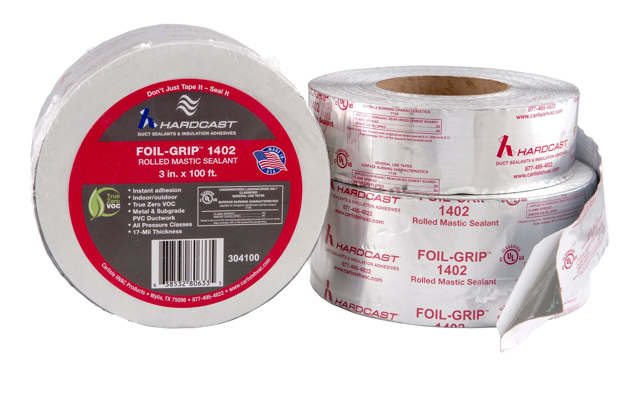 HARDCAST HARDCAST 304100 Rolled Tape 100 ft L x 3 in W x 17 mil THK