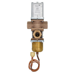 Johnson Controls V48AB-2C Penn V48 Series Three-Way Water Regulating Valve, 1/2 Pipe Size, Threaded, 30 Capillary with 1/4 Flare Nut (Style 45), 145 to 190 psi, 150 psig