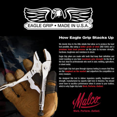 MALCO Malco LP7WC Eagle Grip 7 in. Curved Jaw Locking Pliers with Wire Cutter