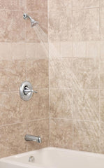 MOEN Moen T2132BN Eva Brushed Nickel Posi-Temp Shower Trim Kit Featuring Shower Head and Shower Lever Handle, Valve Required