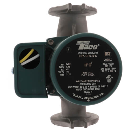 TACO Taco 007-SF5-IFC Hot Water Circulator Pump 1/25 HP