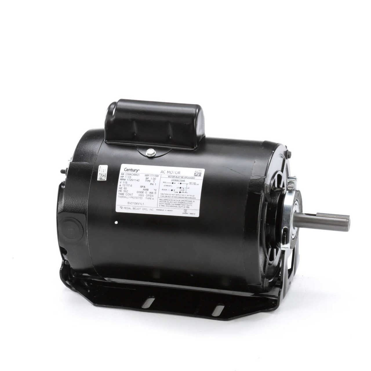 CENTURY MOTORS SV2104V1L1 EVAPORATIVE COOLER MOTORS
