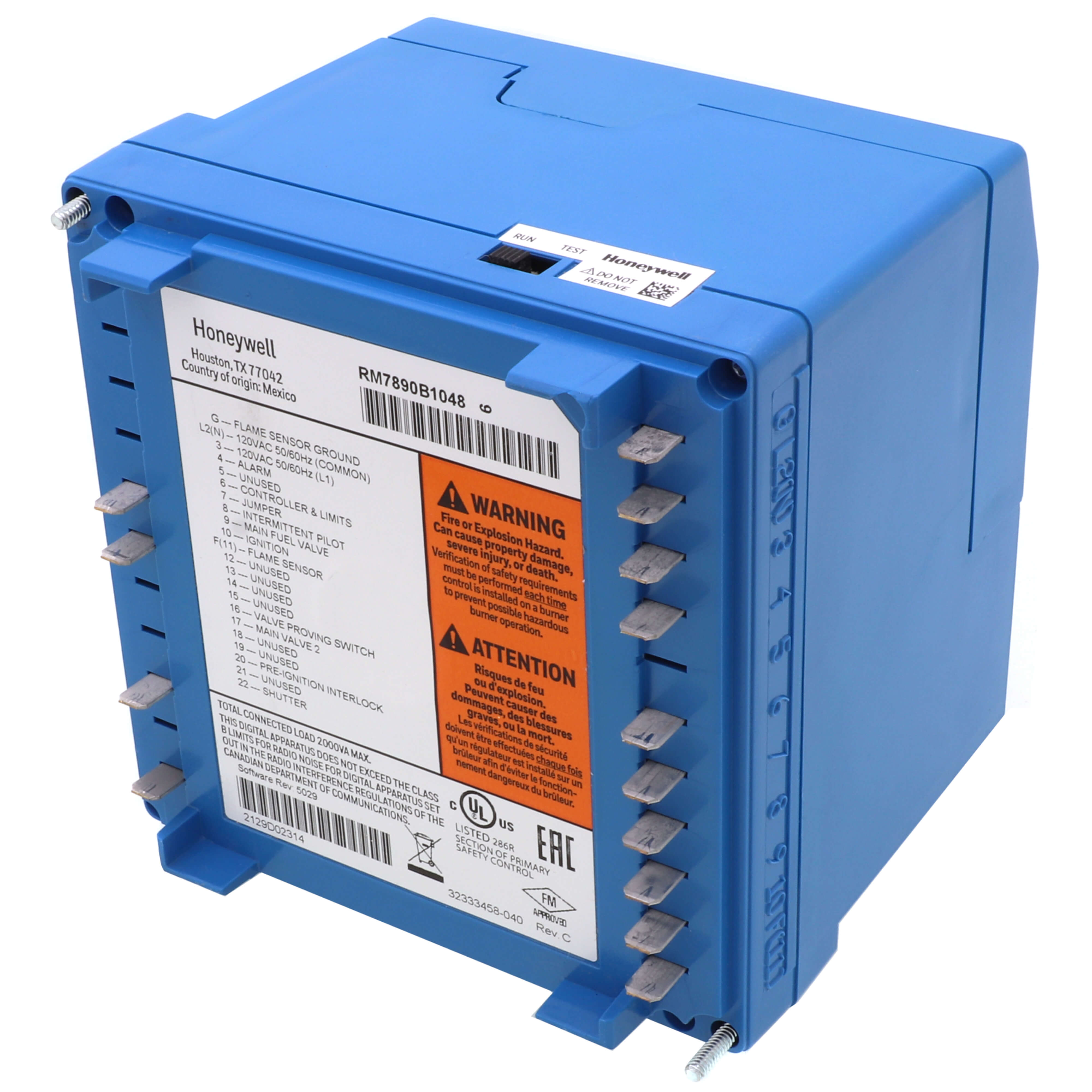 HONEYWELL Honeywell RM7890B1048 On Off Primary Control with Shutter Drive Output