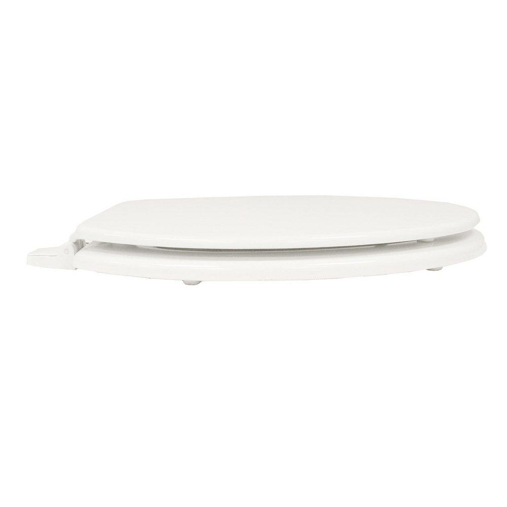 JONES STEPHENS Jones Stephens U004WD00 Comfort Elongated Closed Front with Cover Toilet Seat in White