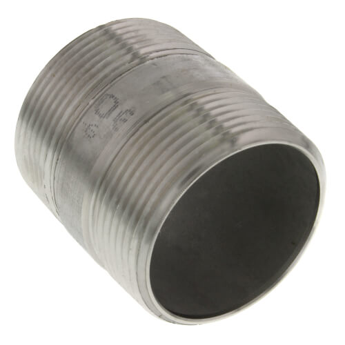 MERIT BRASS Merit Brass 4024-200 Stainless Steel 304/304L Pipe Fitting Nipple 1-1/2 x 2 NPT Male