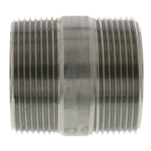 MERIT BRASS Merit Brass 4024-200 Stainless Steel 304/304L Pipe Fitting Nipple 1-1/2 x 2 NPT Male
