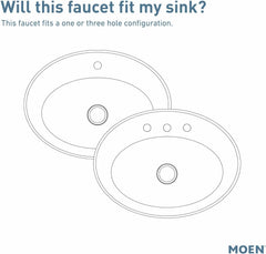MOEN Moen 6145BL Gibson Matte Black One-Handle Bathroom Faucet