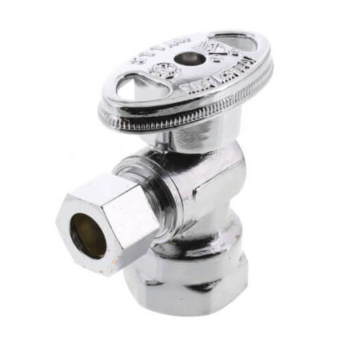 SIOUX CHIEF Sioux Chief 132-G2F1C04 KwikStop 1/2 x 3/8 in. FIPT x OD Compression Oval Handle Angle Supply Stop Valve