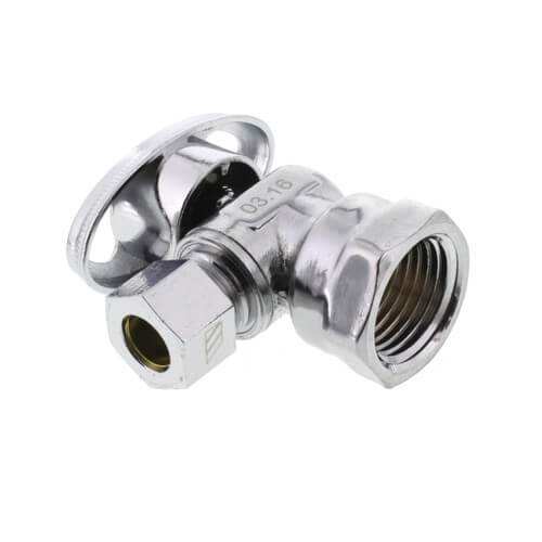 SIOUX CHIEF Sioux Chief 132-G2F1C04 KwikStop 1/2 x 3/8 in. FIPT x OD Compression Oval Handle Angle Supply Stop Valve
