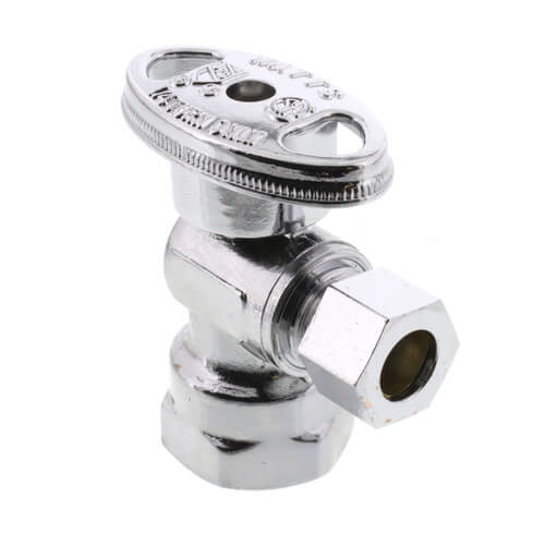 SIOUX CHIEF Sioux Chief 132-G2F1C04 KwikStop 1/2 x 3/8 in. FIPT x OD Compression Oval Handle Angle Supply Stop Valve