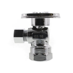 SIOUX CHIEF Sioux Chief 132-G2F1C04 KwikStop 1/2 x 3/8 in. FIPT x OD Compression Oval Handle Angle Supply Stop Valve