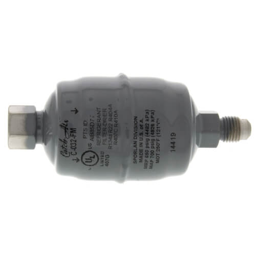 SPORLAN Sporlan 400032 Catch-All Filter-Drier 1/4 SAE FlrNutxM Liquid Line C-032FM Catch-All