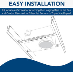Broan-NuTone MHB4 Hanger Bar Set for InVent Series Bath Exhaust Fans