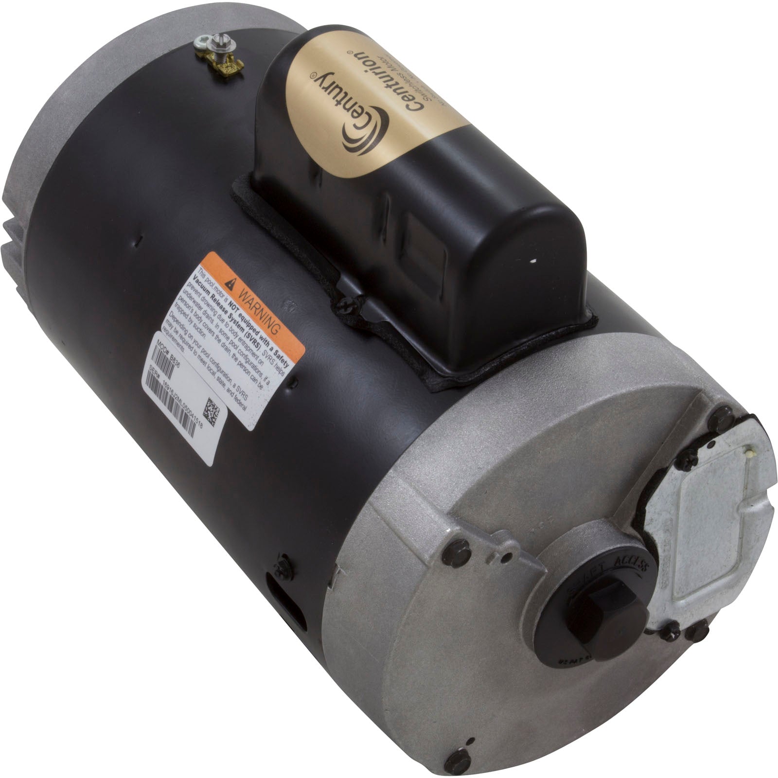 CENTURY MOTORS Century B836 Pool Pump Motor, Permanent Split Capacitor, 2 HP, 56J Frame, 3,450 Nameplate RPM