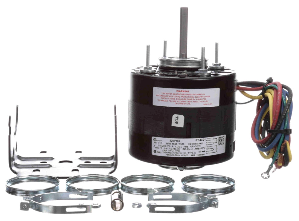 CENTURY MOTORS Regal Beloit Corporation RF4401 Refrigeration Motor 1/10 HP 115/208 to 230 VAC