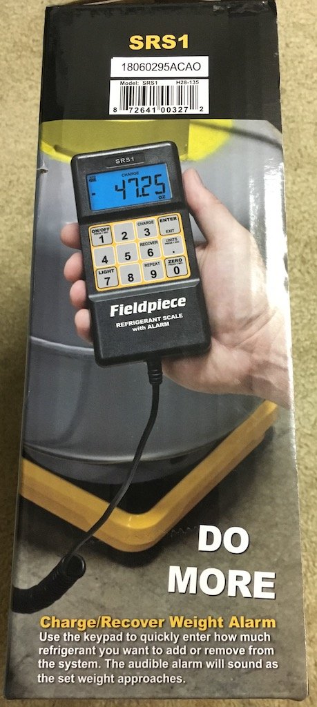FIELDPIECE Fieldpiece SRS1 Residential, Light Commercial Refrigerant Scale, 110 lb Capacity