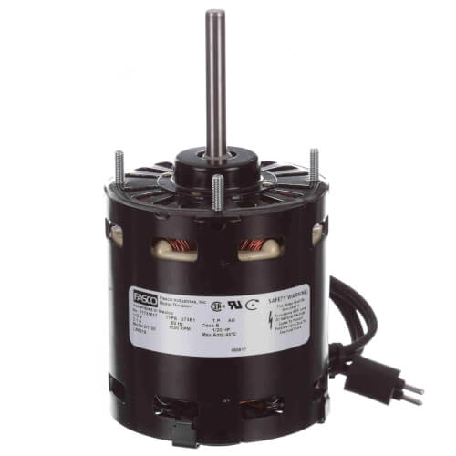 GENTEQ MOTORS Fasco D1120 3.3 Frame Open Ventilated Shaded Pole Evaporator Coil and Refrigeration Fan Motor with Sleeve Bearing 1/20HP 1550rpm 115V 60Hz