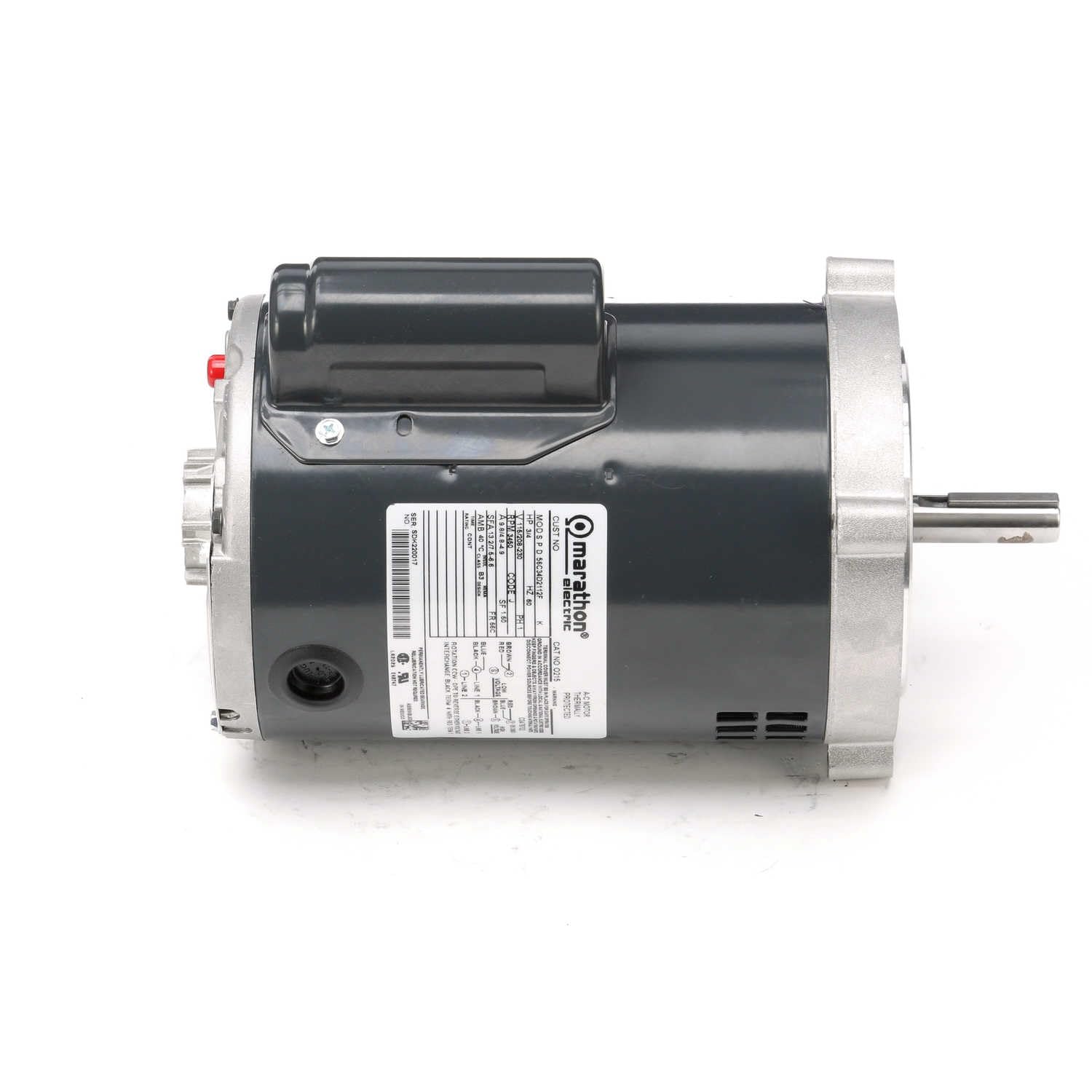 MARATHON MOTORS Marathon MO215 Oil Burner Motor, 3/4 hp, Capacitor Start, 115/208-230V
