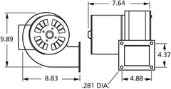 Fasco B45227 Centrifugal Blower 115 Volt 265 CFM