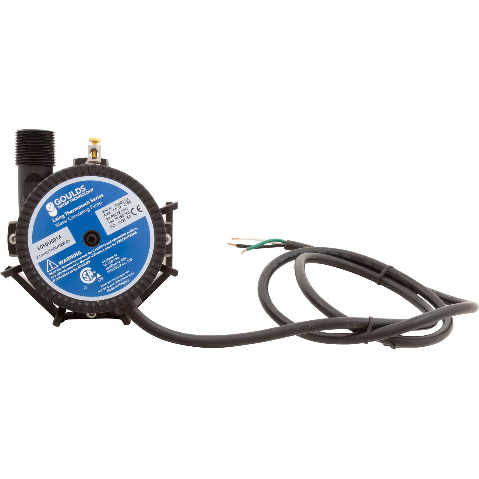 LAING THERMOTECH Laing 6050U0014 E-10 230V 0.75 MPT Spa Circulation 4' Cord Pump