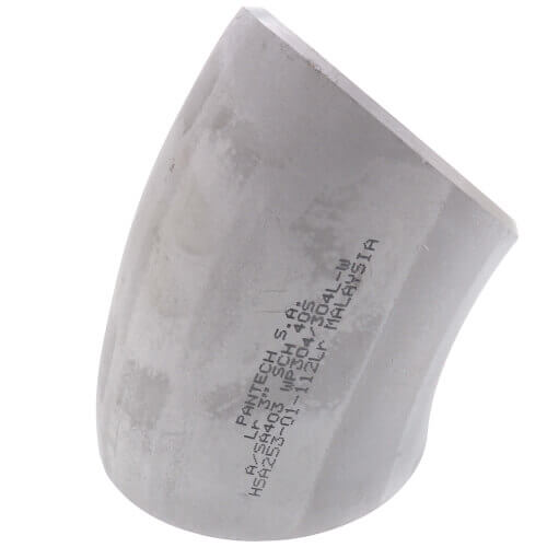 MERIT BRASS Merit Brass 04402-64 45 deg Long Radius Elbow 4 in Buttweld